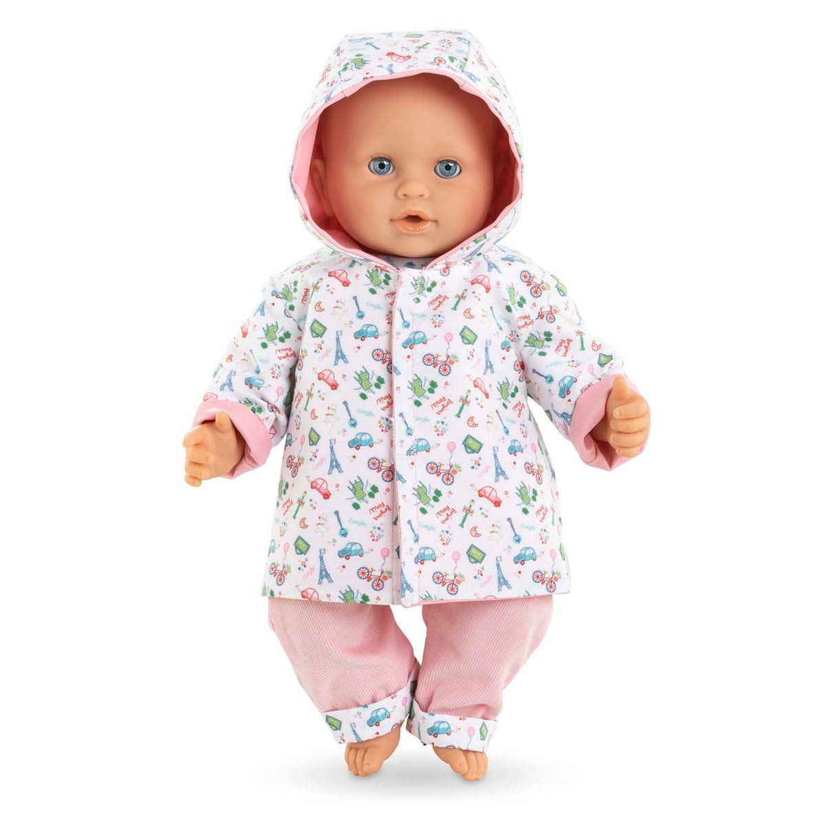 Imperméable réversible Corolle pour poupée, 36cm