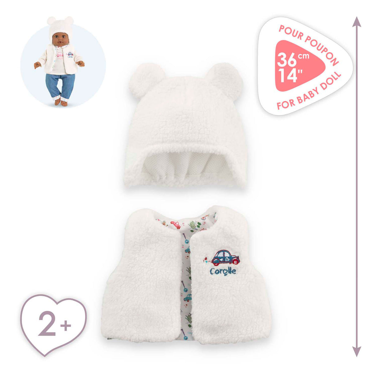 Ensemble hiver Corolle pour poupée bébé, 36cm