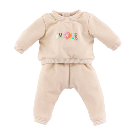 Survêtement pour poupée Corolle - tenue beige pour poupée 42cm.