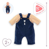 T-shirt Corolle et salopette bleu marine pour poupée bébé 42cm