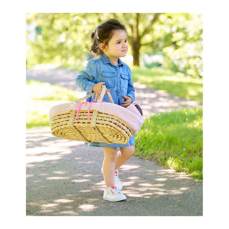 Ensemble panier tressé Corolle pour poupée bébé - peluche