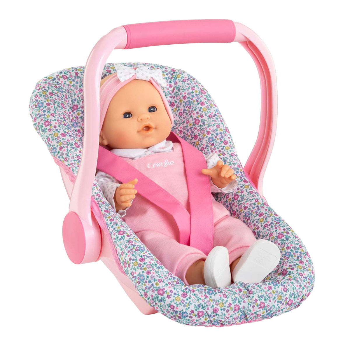 Corolle poupées porte bébé fleurs baby doll 36cm jouet rose.