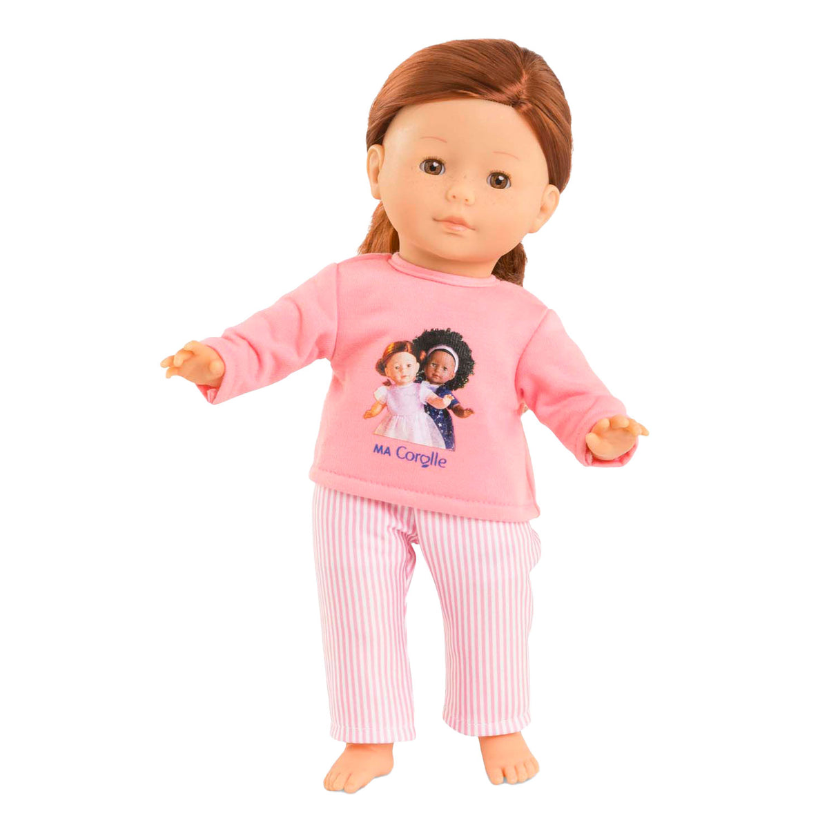 Pyjama rose Corolle pour poupée de 36cm, 2 pièces.