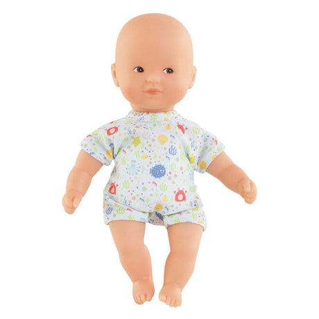 Corolle – mini set de bain – poupée de bain 20 cm – cape et bateau