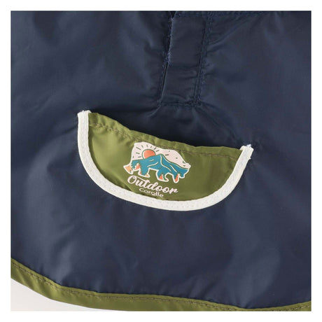 Costume de poupée poncho de pluie Corolle petit explorateur 30cm bleu.