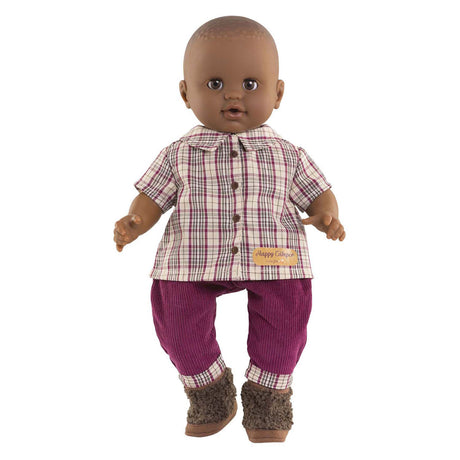 Corolle geruit shirt met broek kleine ontdekker - 36cm
