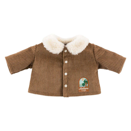 Veste de poupée Corolle velours petit explorateur 36cm molleton marron imprimé naturel.