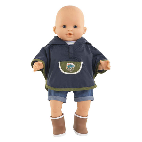 Déguisement de poupée poncho de pluie Corolle 36cm avec capuche et oreilles d'ours.
