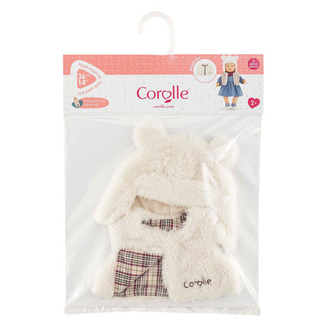 Ensemble hiver poupée Corolle 36cm - gilet réversible et peau d'ours.
