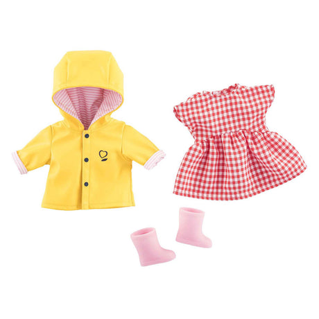 Vêtements de poupée Corolle tenue de pluie 36cm - imperméable coloré et bottes.