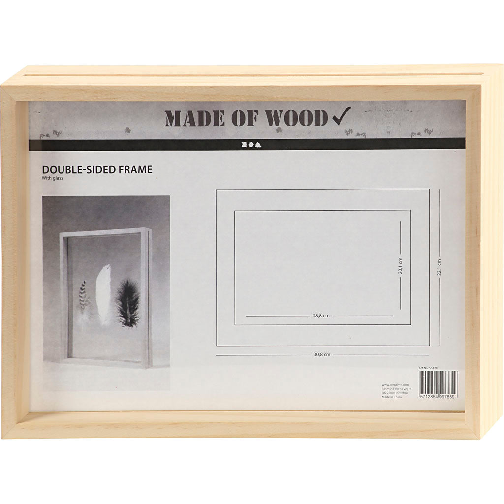 Cadre double face Creativ company, d : 4,5 cm, dimensions 22,1x30,8 cm, 1 pièce