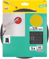 Wolfcraft - Papier de verre 225 mm - grain 80 - 5 pièces - Fixation Velcro - 5617000