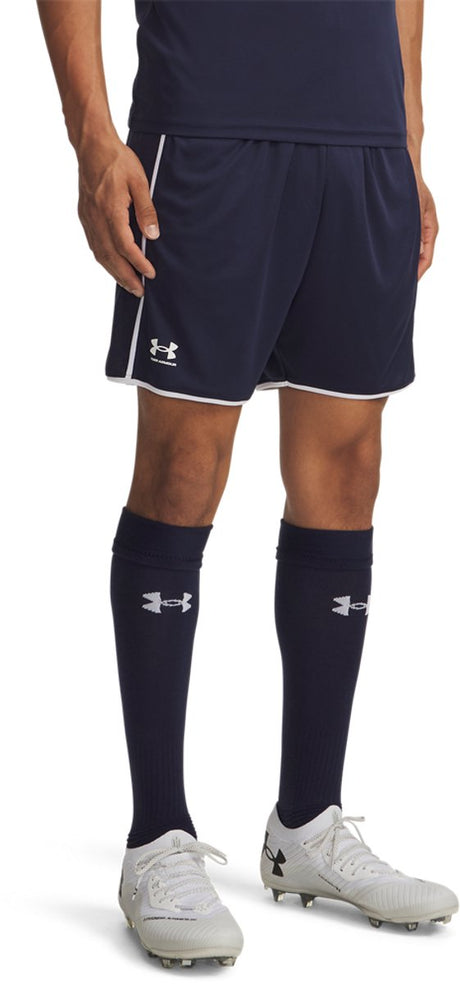 Under Armour UA M Challenger Train Short-Blu Pantalon de sport pour homme - minuit marine - blanc