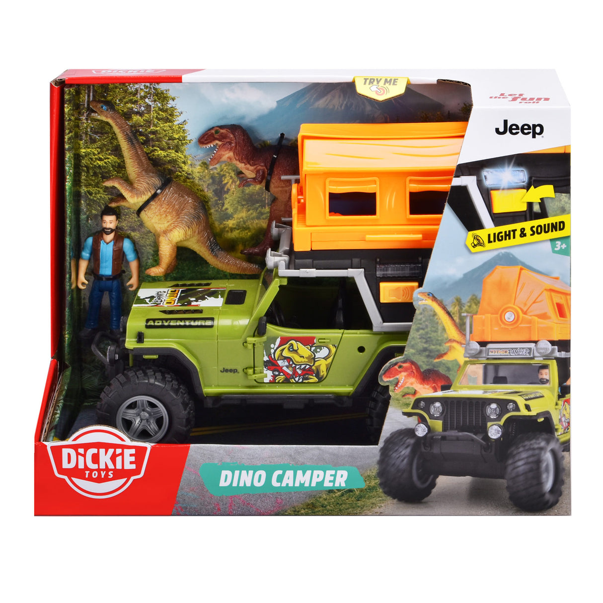 Dickie dino camper speelset, 4dlg.