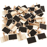 Tableau noir Creativ company avec pinces à linge, taille 6,8x4,7 cm, 100 pièces 1 boîte