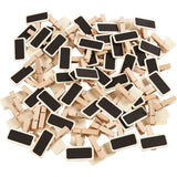 Tableau noir Creativ company avec pinces à linge, taille 4x2 cm, 100 pièces, 1 boîte