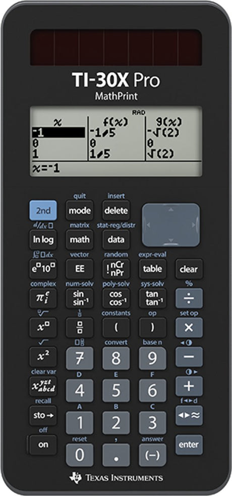 Texas instruments ti-30x pro mathprint cas calculatrice scientifique