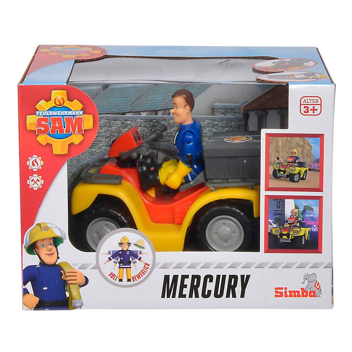Simba pompier Sam jouet quad avec figurine – véhicule d'action.