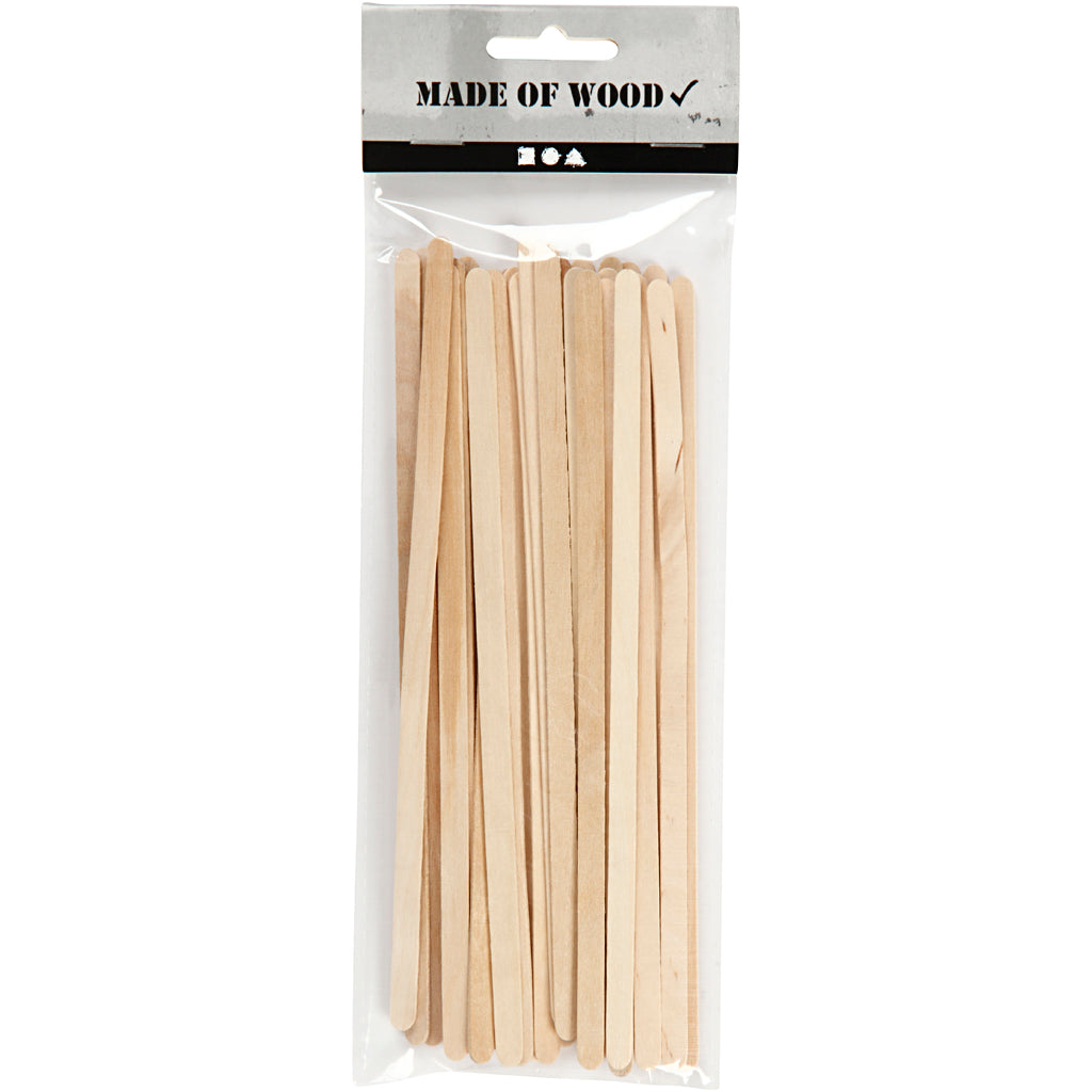 Société créative https : www.ccobby.nl bâtons de popsicle-l-19-cm-b-6-mm-natural-30-piece-1-box