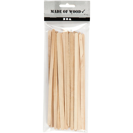 Creativ company bâtons d'artisanat en bois longs, 30 pièces (19x6mm)