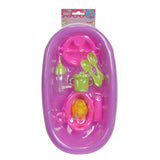 Bain de poupée Simba avec accessoires, jouets de bain pour enfants, y compris un canard en caoutchouc.