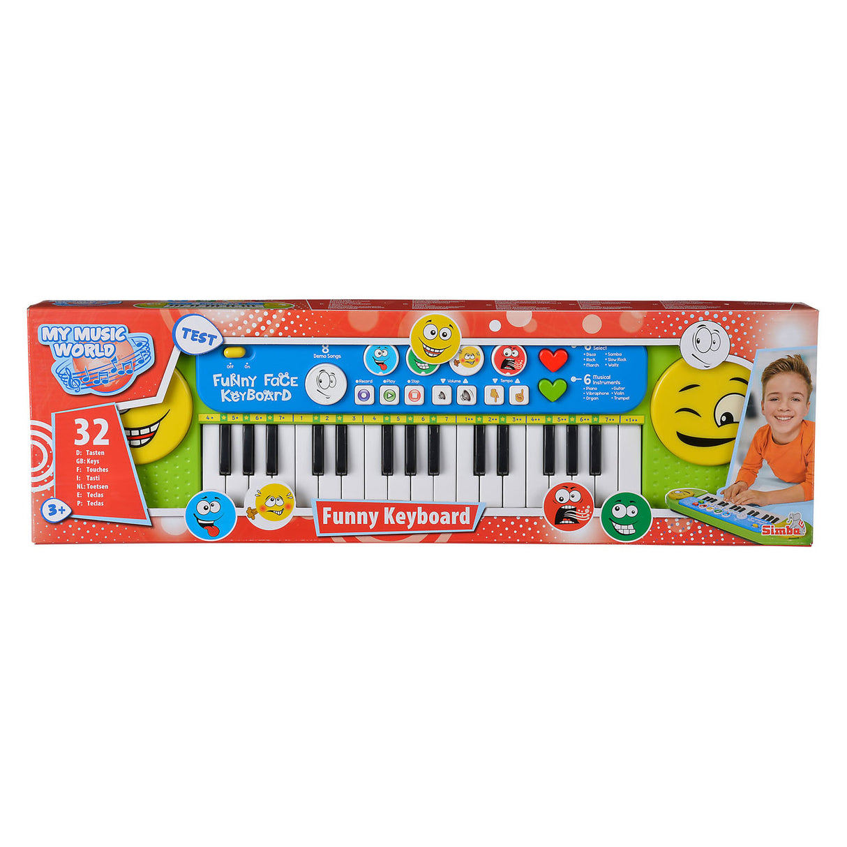 Simba mon monde musical sourire visage clavier
