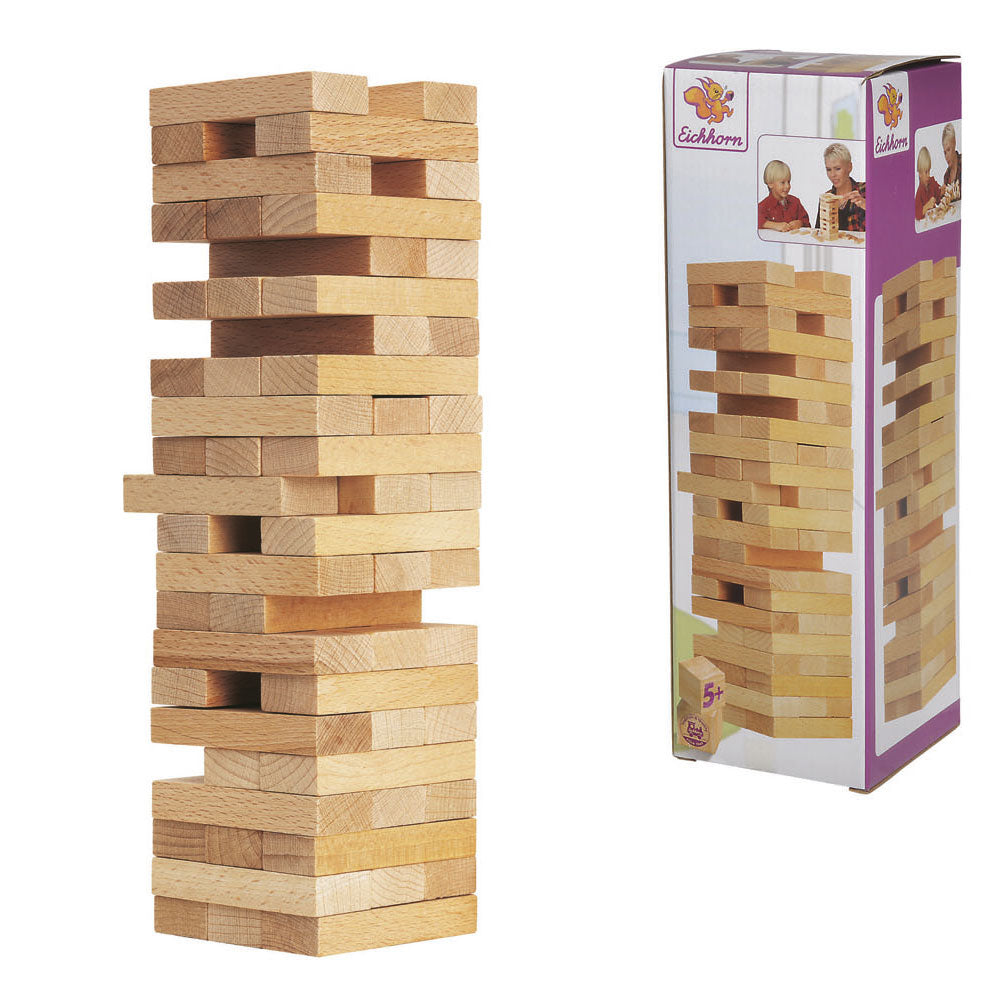 Tour d'empilage en bois Eichhorn, 54 pcs.