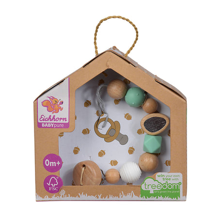 Chaîne de sucette en bois pour bébé Eichhorn