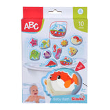 Jouets de bain magiques ABC, animaux marins, 10 pcs.