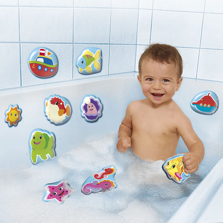 Jouets de bain magiques ABC, animaux marins, 10 pcs.