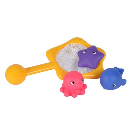 Animaux de bain ABC avec épuisette, 4 pcs.