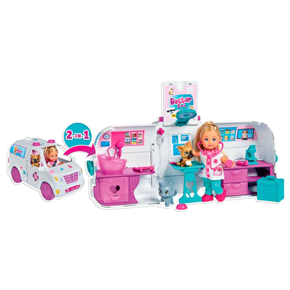 Evi Love Doctor Animal Ambulance, 2in1