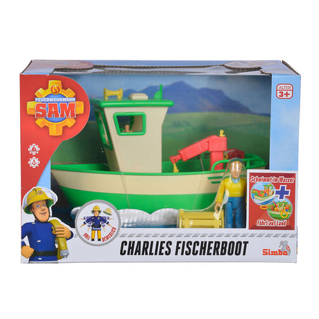 Le bateau de pêche de Sam Charlie, le pompier Simba