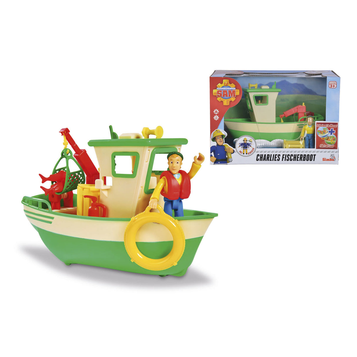 Le bateau de pêche de Sam Charlie, le pompier Simba