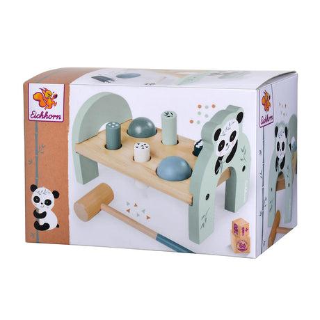 Eichhorn jouet en bois banc marteau panda - jouet éducatif pour enfants.
