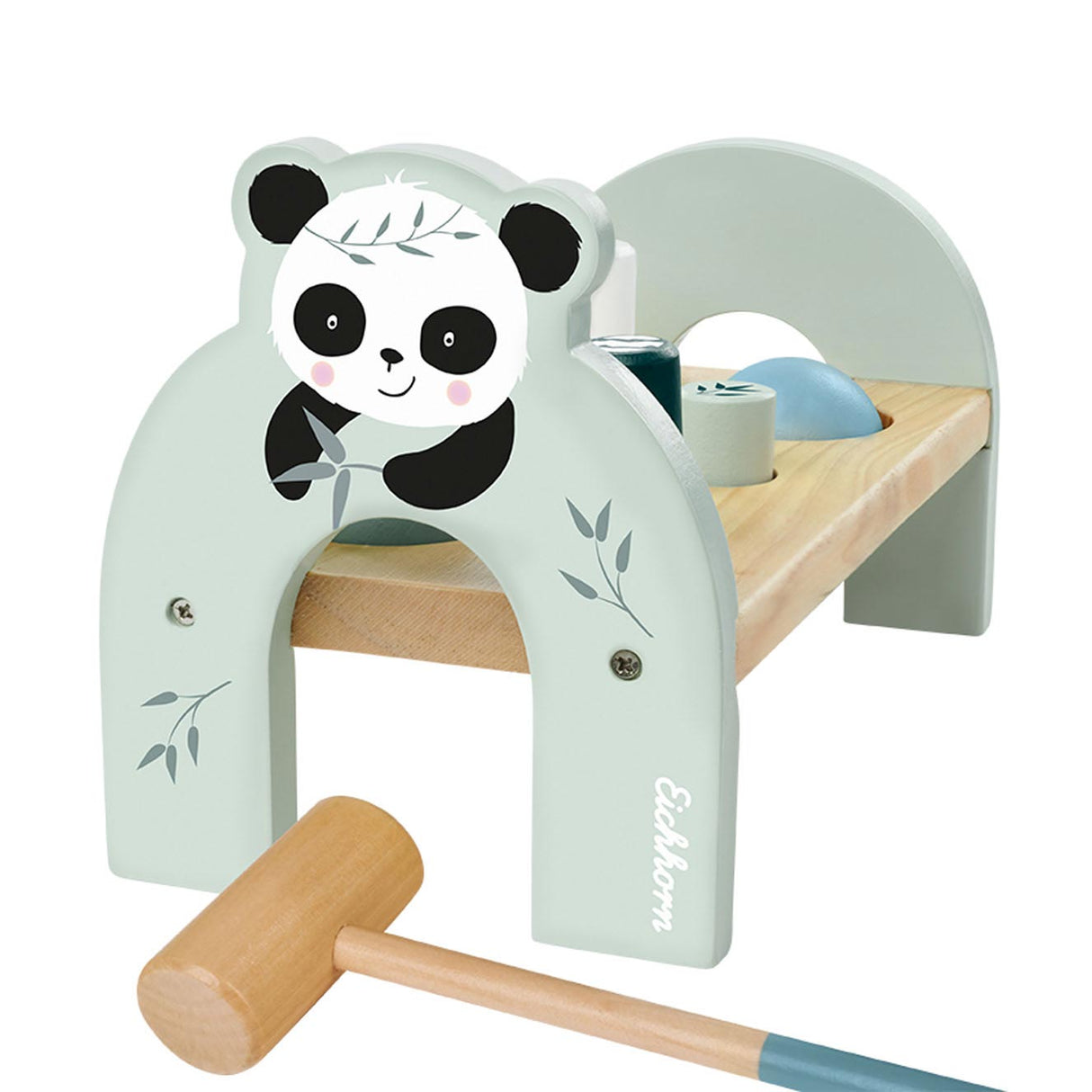 Eichhorn jouet en bois banc marteau panda - jouet éducatif pour enfants.
