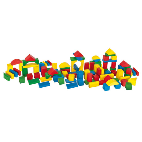 Eichhorn Blocs colorés en bois, 100dlg.