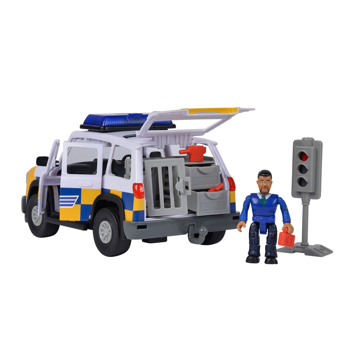 Simba Fireman Sam Police Auto 4x4 avec une silhouette