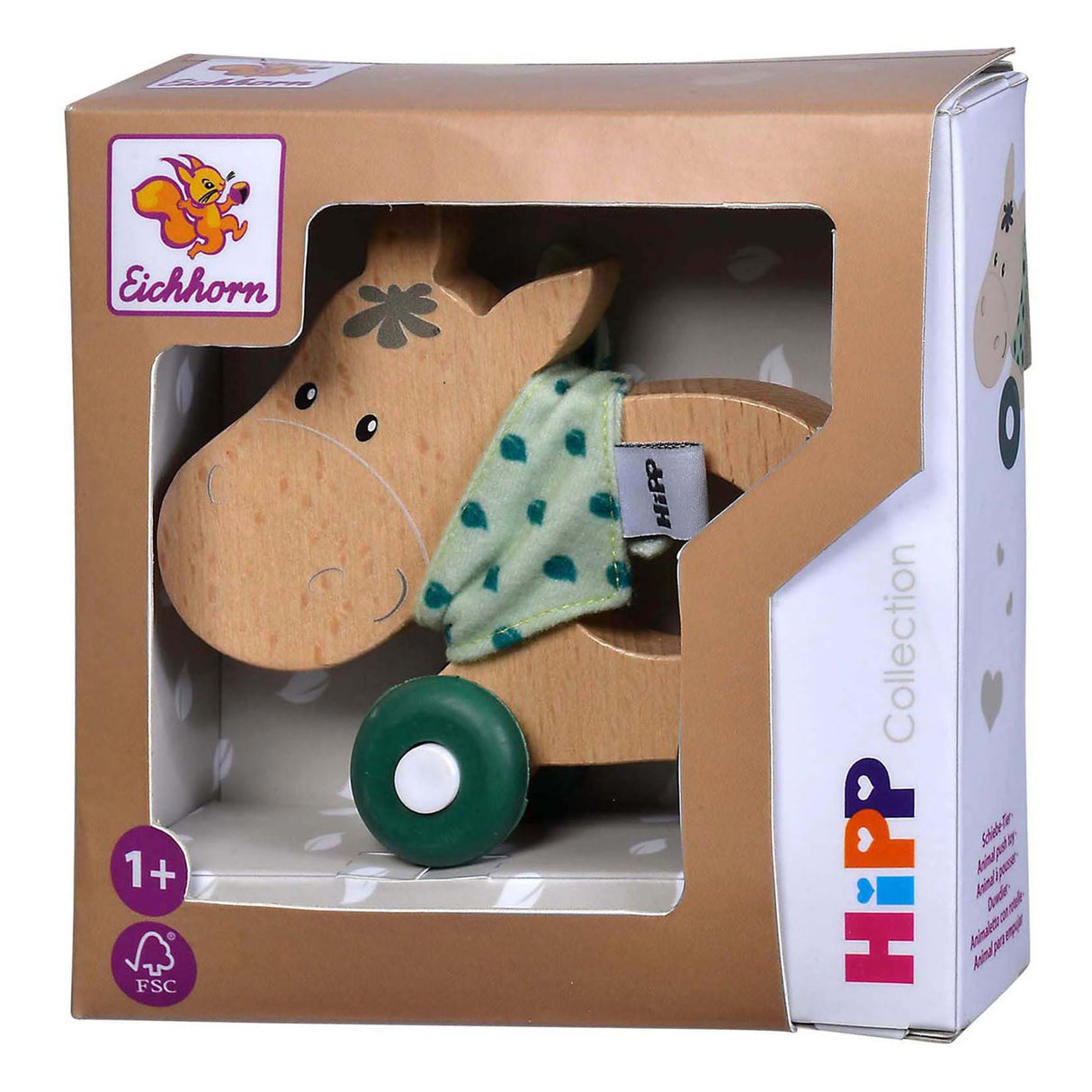 Eichhorn bébé hipp figurine à pousser en bois âne