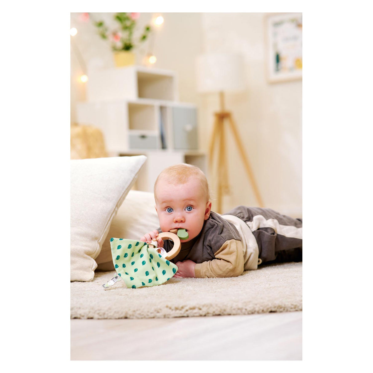 Anneau de dentition en bois Eichhorn baby hipp avec doudou