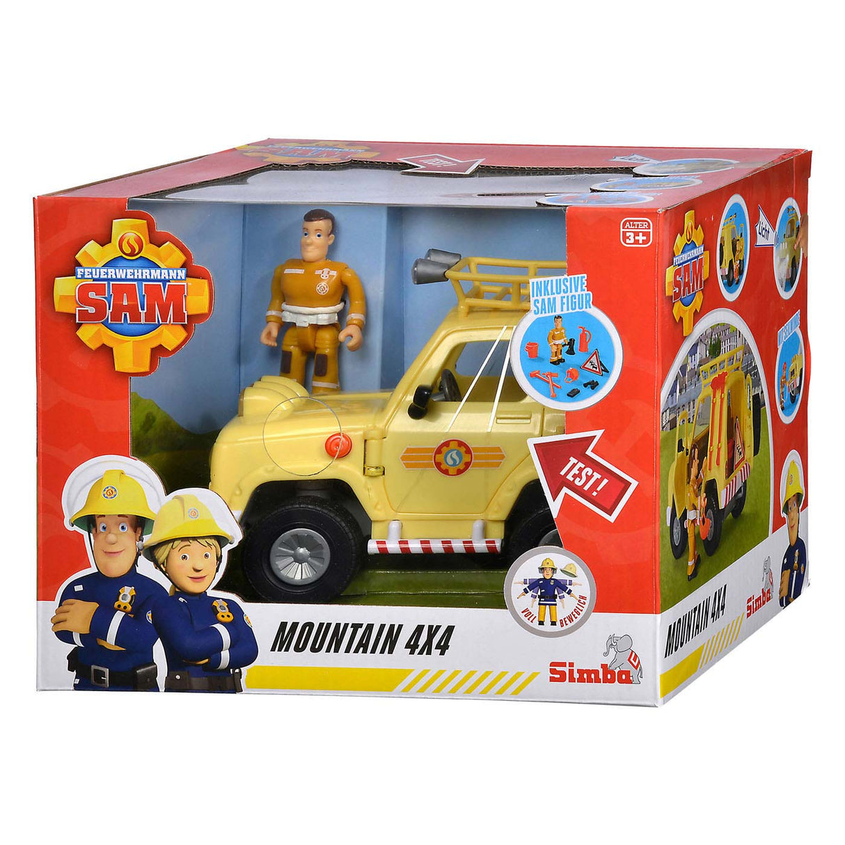 SIMBA FIREMAN SAM MOUNTAIN 4x4 avec une silhouette