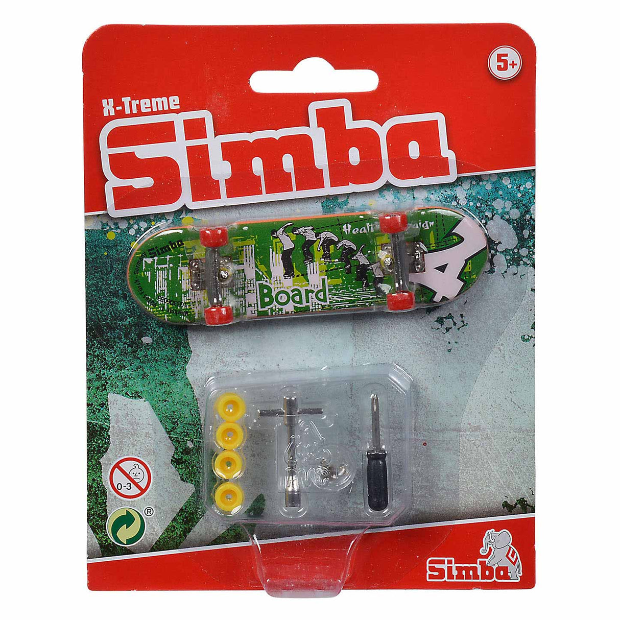 Simba doigt skateboard x-treme couleur avec accessoires