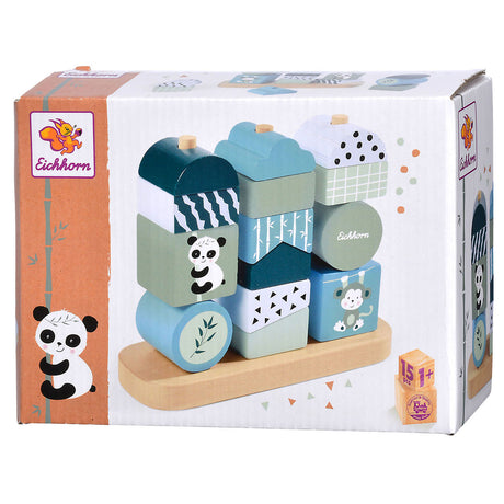 Puzzle à empiler en bois Eichhorn panda, 15 pièces.