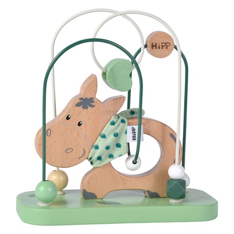 Jouet de motricité en bois Eichhorn - Âne - spirale colorée pour bébé.