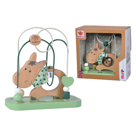 Jouet de motricité en bois Eichhorn - Âne - spirale colorée pour bébé.