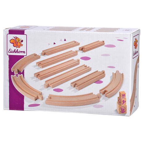 Ensemble de jeu de voies ferrées Eichhorn, 10 pièces.