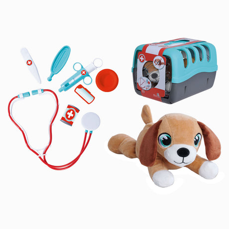 Ensemble de jeu vétérinaire Simba avec chien en peluche - ensemble de jouets pour enfants.