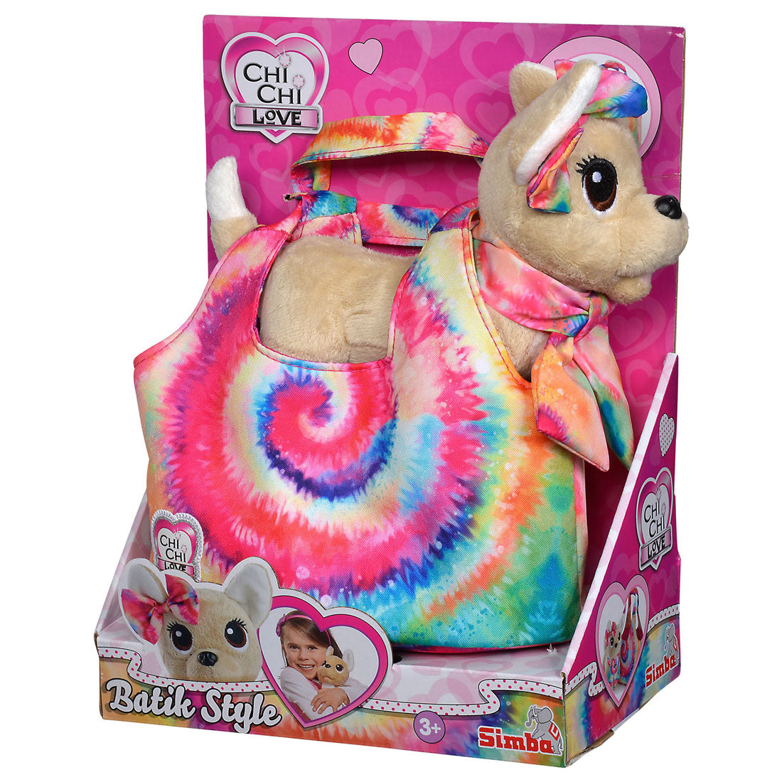 Simba chi chi love chiot peluche en sac style batik