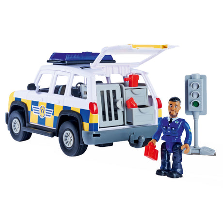 Jouet de voiture de police Sam le pompier Simba avec figurine de jeu Malcolm.