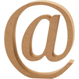Symbole de l'entreprise Creativ en MDF, @, h : 8 cm, épaisseur 1,5 cm, 1 pièce